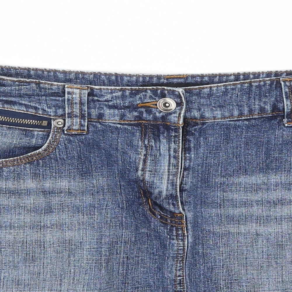 Dorothy Perkins Womens Blue   A-Line Skirt Size 12