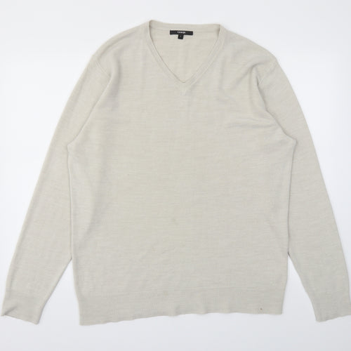 George Mens Beige   Pullover Sweatshirt Size L