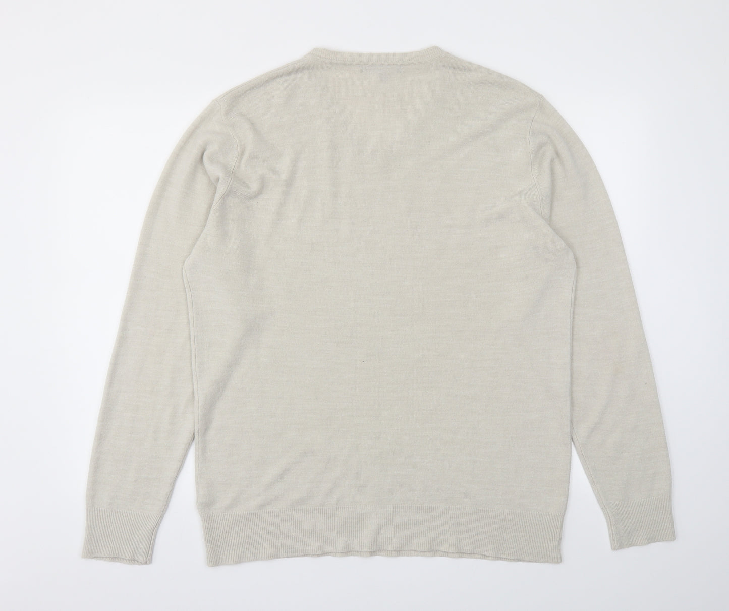 George Mens Beige   Pullover Sweatshirt Size L