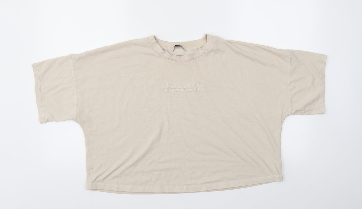 George Womens Beige   Cropped T-Shirt Size 14