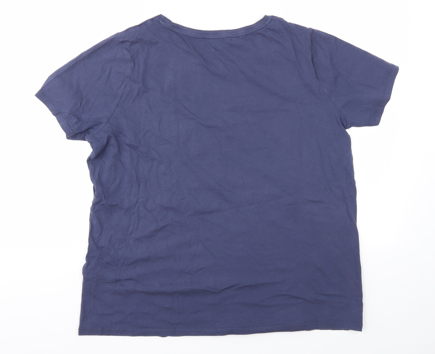 M&S Womens Blue   Basic T-Shirt Size 16