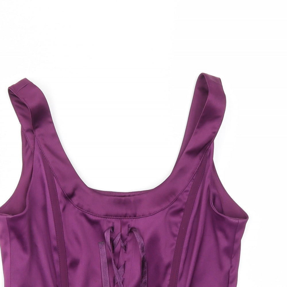 AMARANTO Womens Purple   Basic T-Shirt Size 10