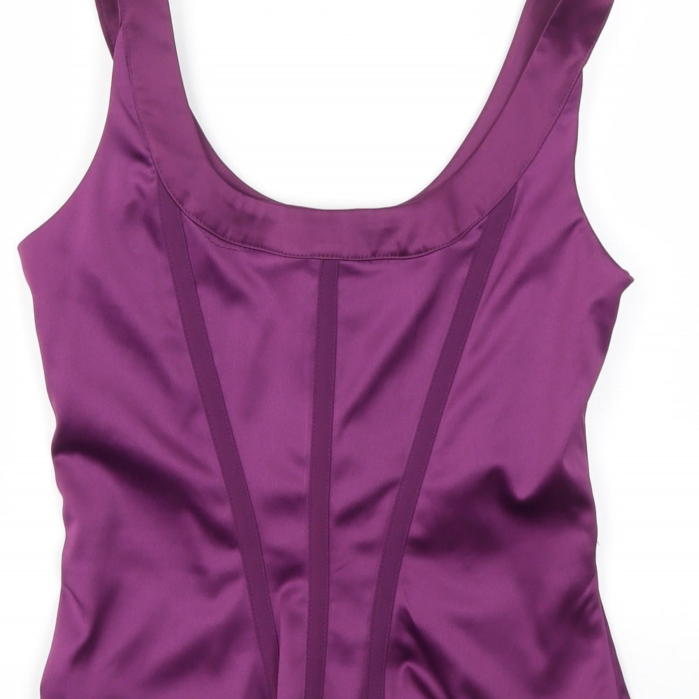AMARANTO Womens Purple   Basic T-Shirt Size 10