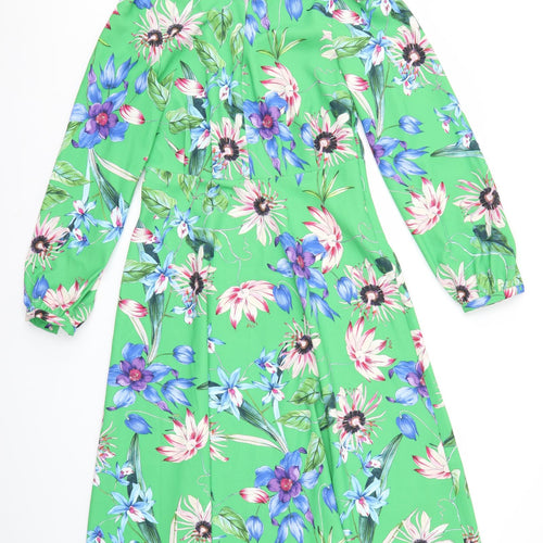 H&M Womens Multicoloured Floral  Fit & Flare  Size 8