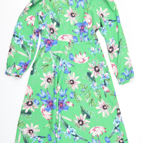 H&M Womens Multicoloured Floral  Fit & Flare  Size 8