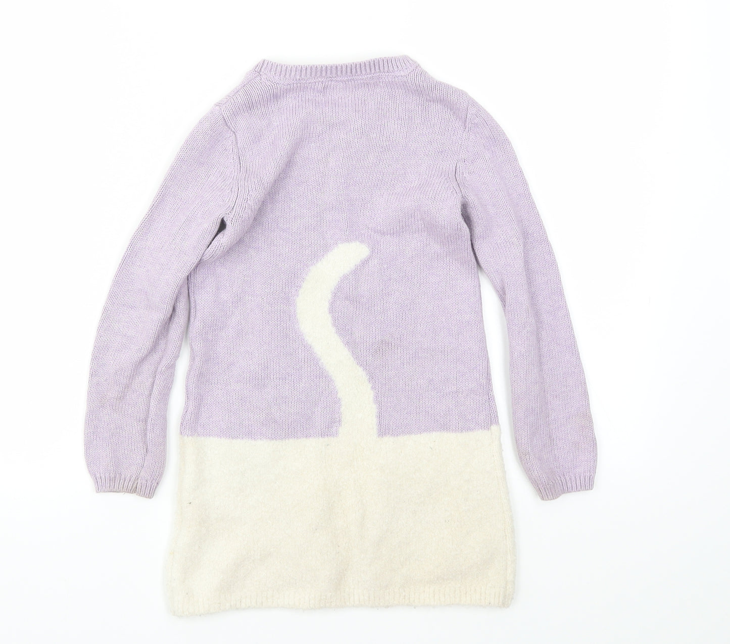 ISSAC MIZRAH Girls Purple Floral  Jumper Dress  Size 4 Years