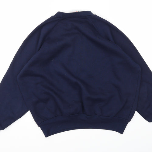 POPPY  Womens Blue Animal Print  Pullover Jumper Size L