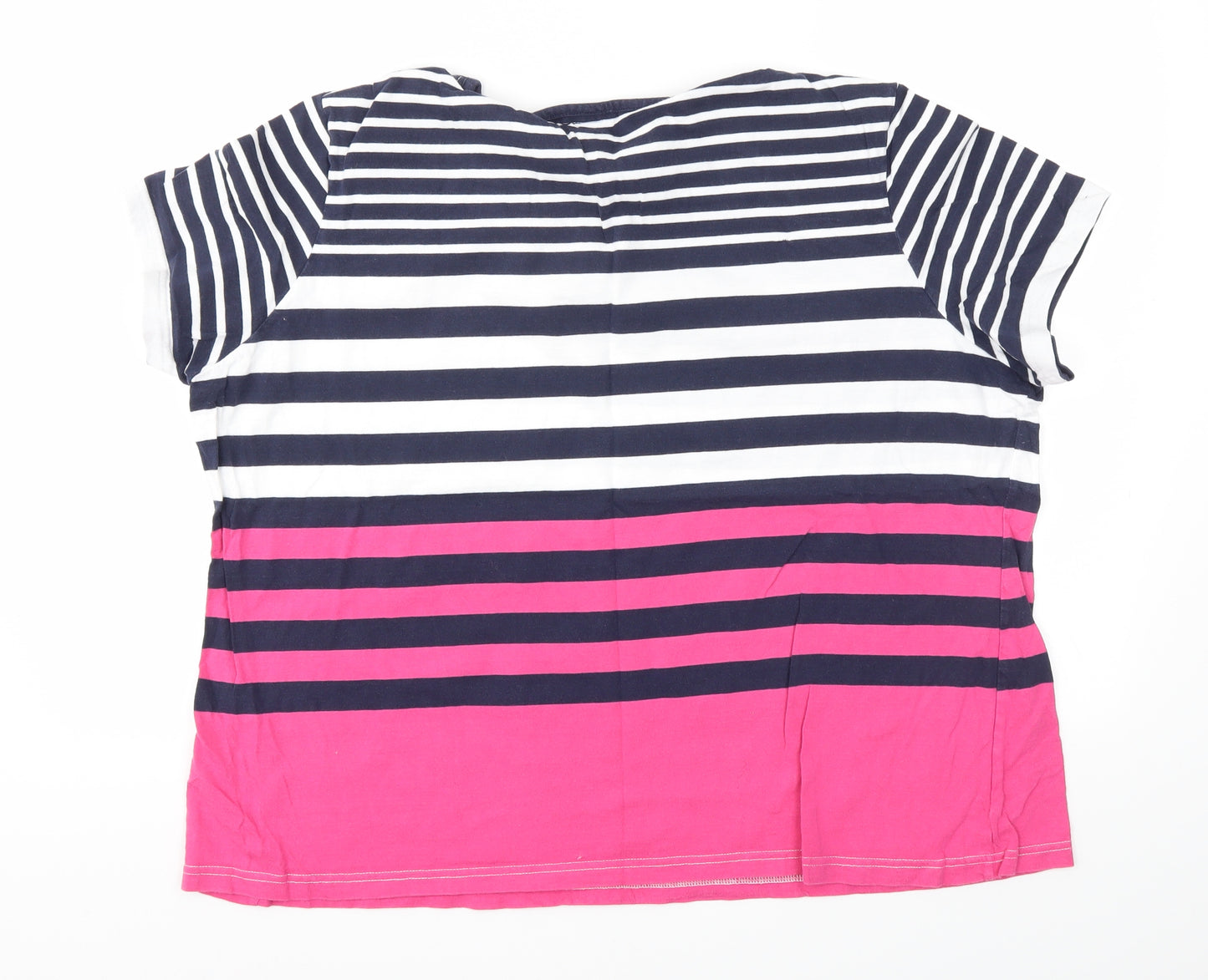 Damart Womens Multicoloured Striped  Basic T-Shirt Size 26
