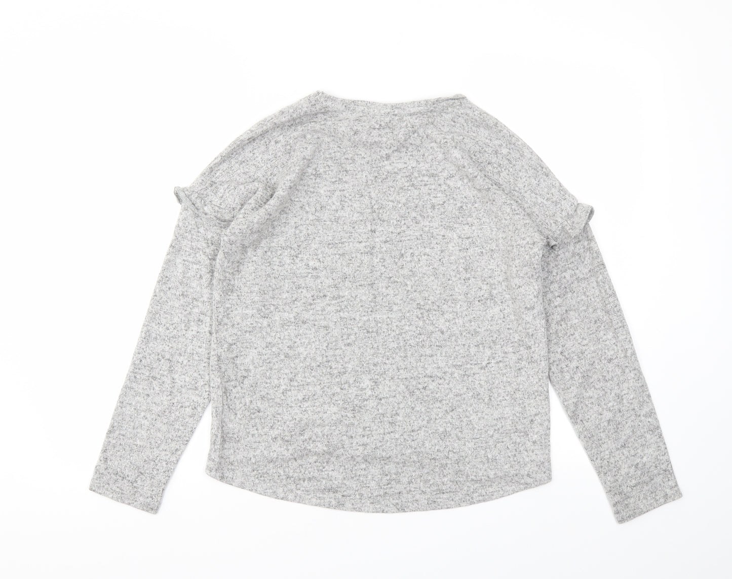 F&F Girls Grey Animal Print  Pullover Sweatshirt Size 11-12 Years