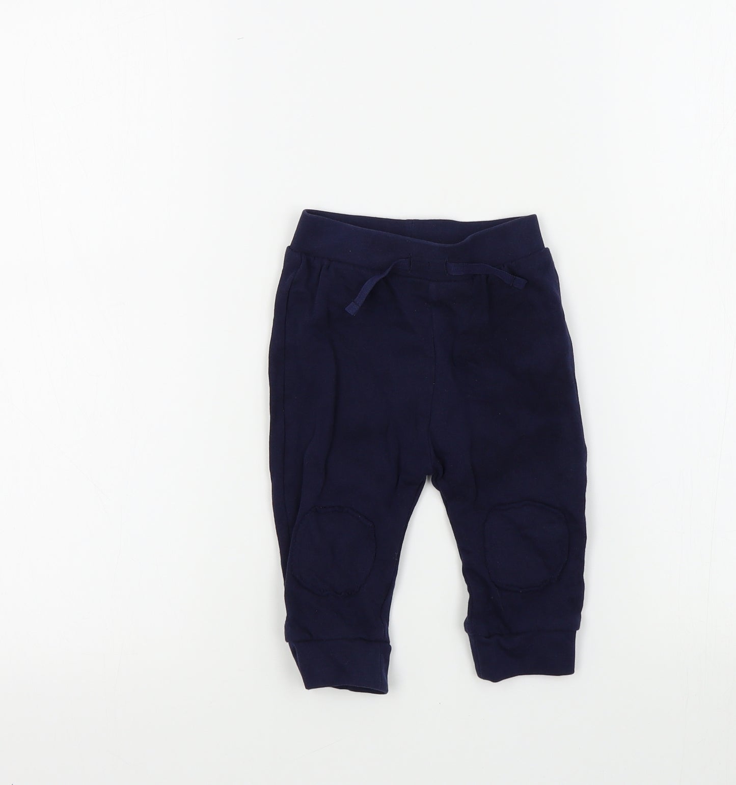 hullabaloo Boys Blue Colourblock  Jogger Leggings Size 9-12 Months