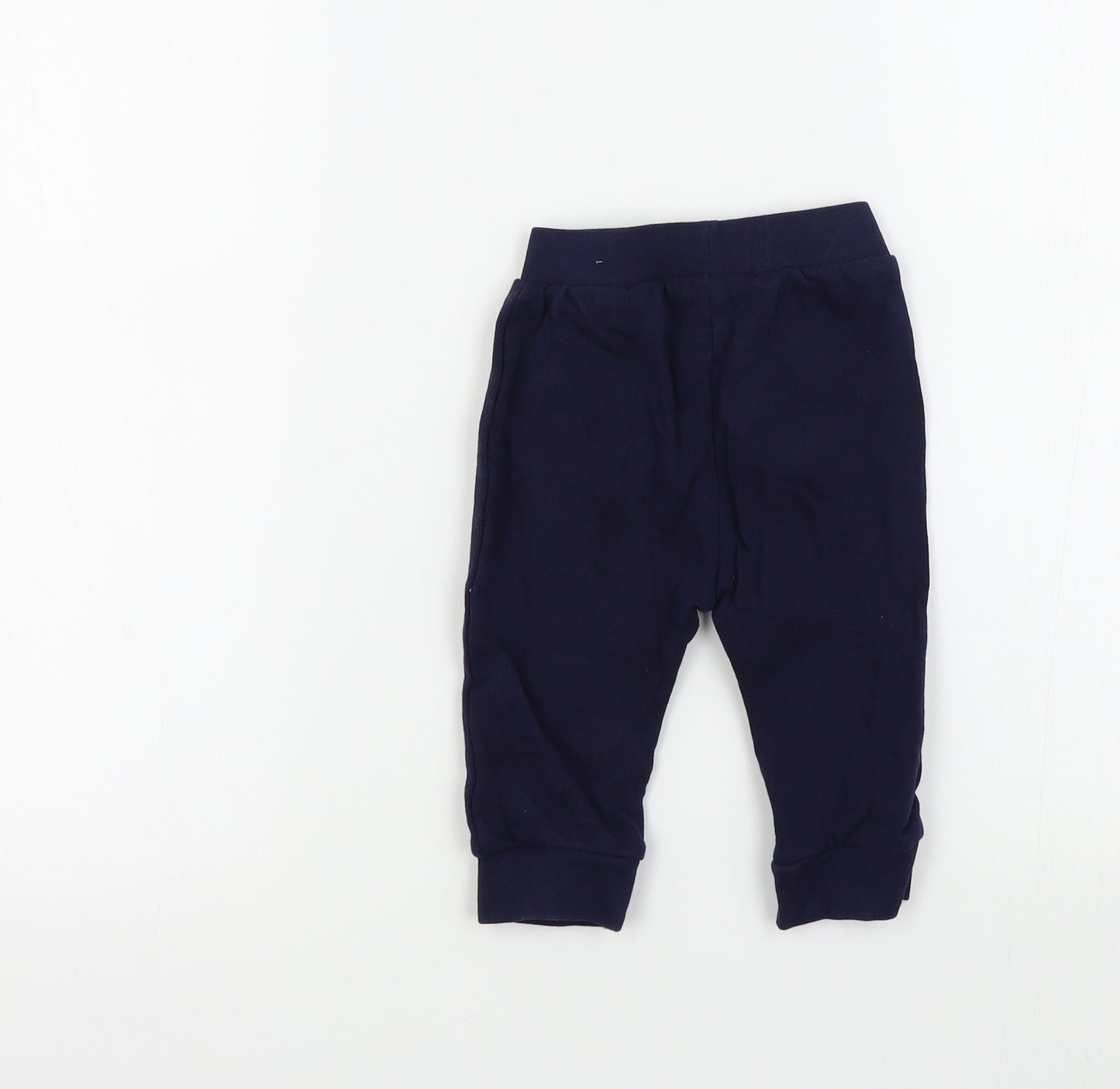 hullabaloo Boys Blue Colourblock  Jogger Leggings Size 9-12 Months
