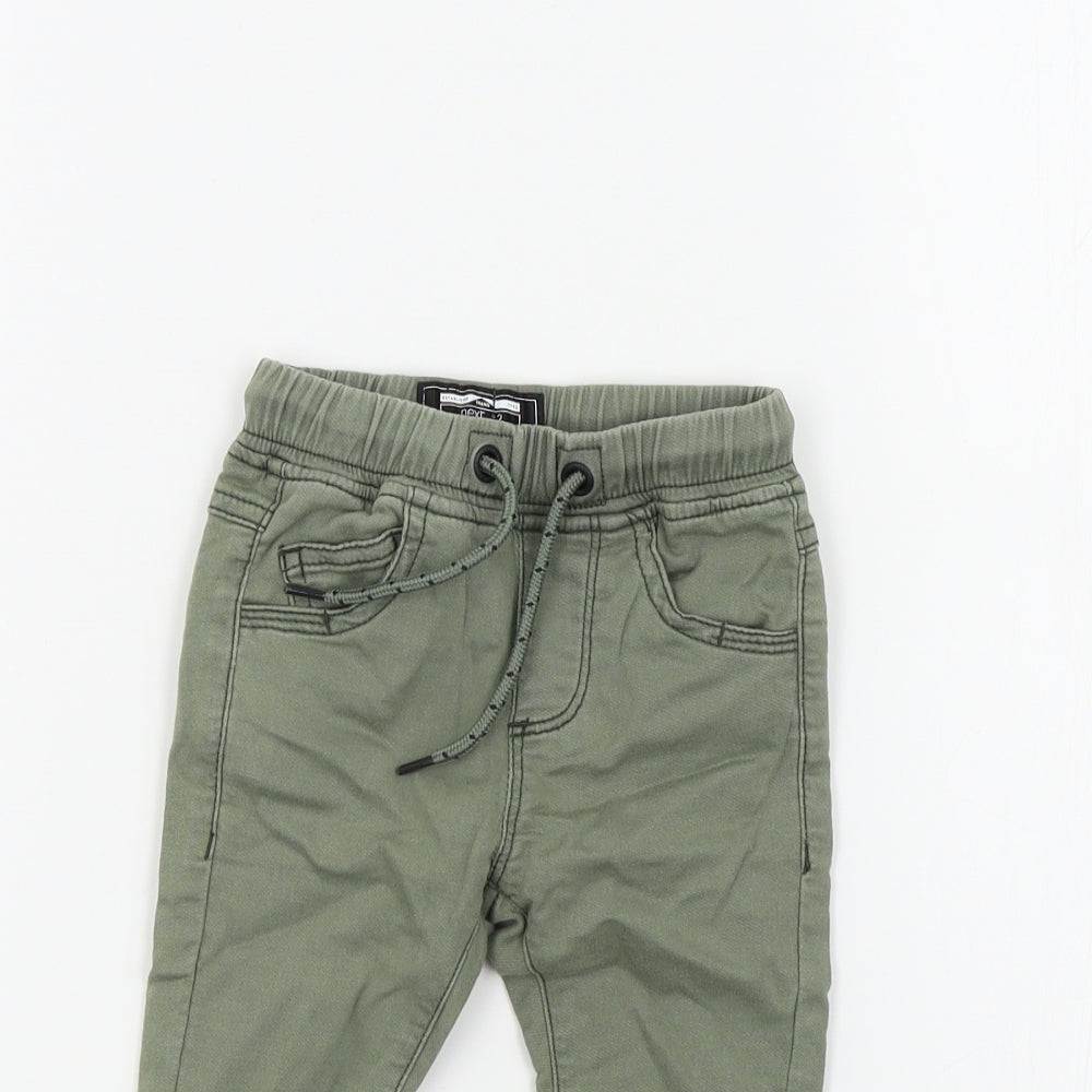 NEXT Boys Green Colourblock  Capri Jeans Size 9-12 Months