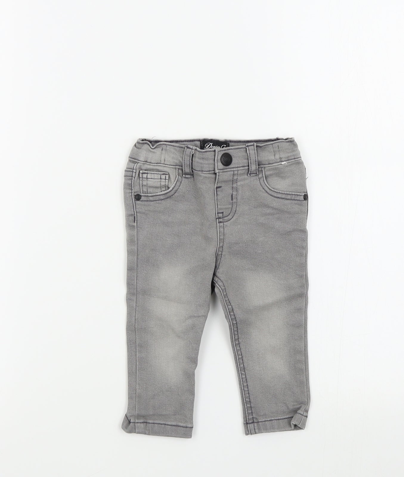 Primark Boys Grey Colourblock  Capri Jeans Size 6-9 Months