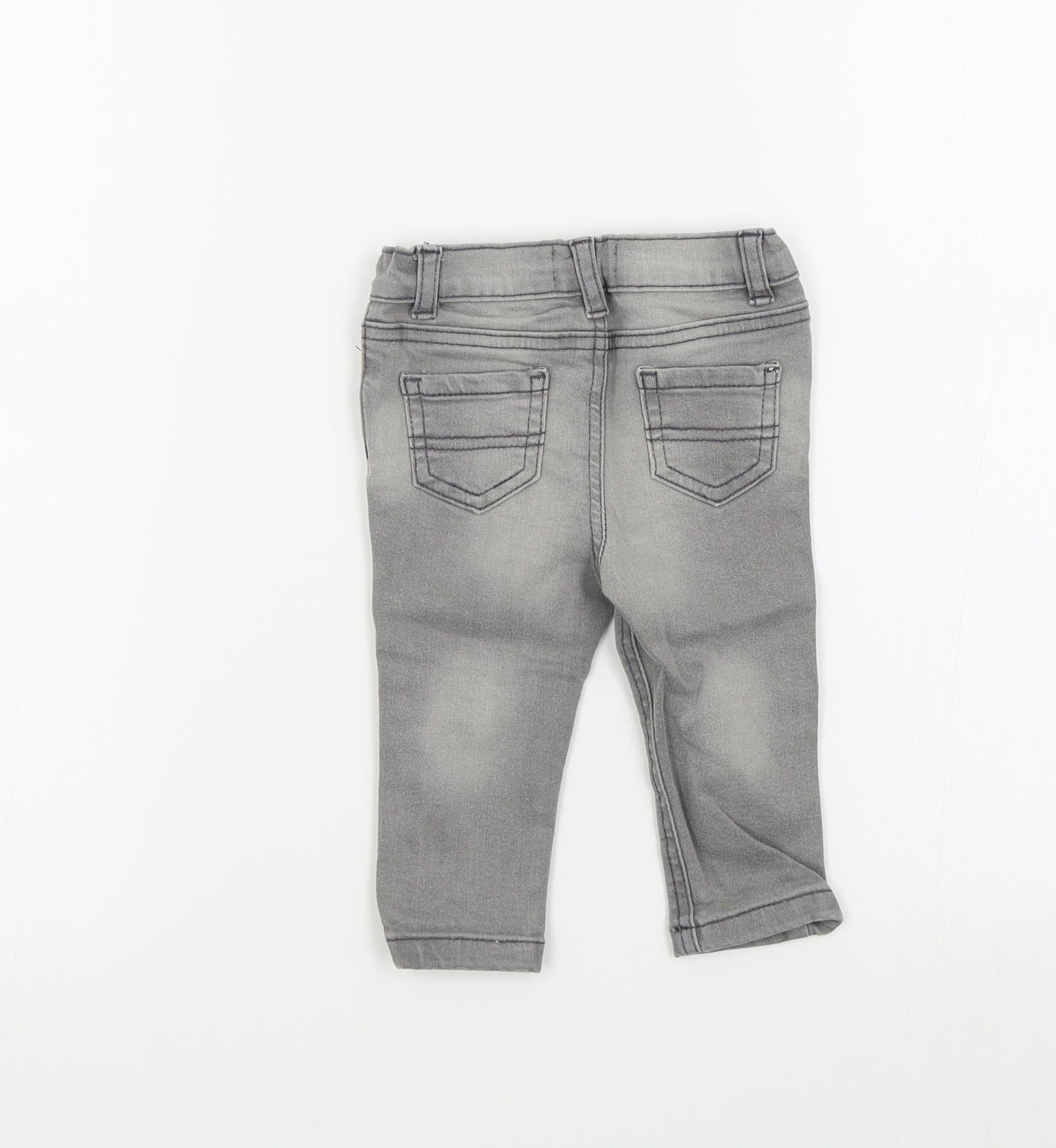 Primark Boys Grey Colourblock  Capri Jeans Size 6-9 Months