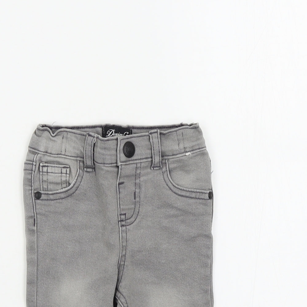 Primark Boys Grey Colourblock  Capri Jeans Size 6-9 Months