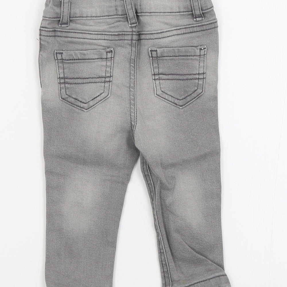 Primark Boys Grey Colourblock  Capri Jeans Size 6-9 Months