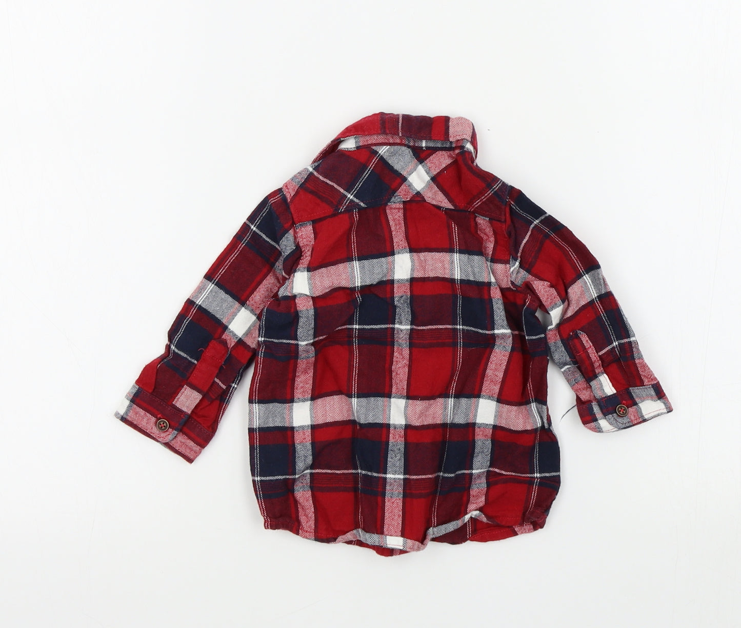 George Boys Purple Check  Basic Button-Up Size 6-9 Months