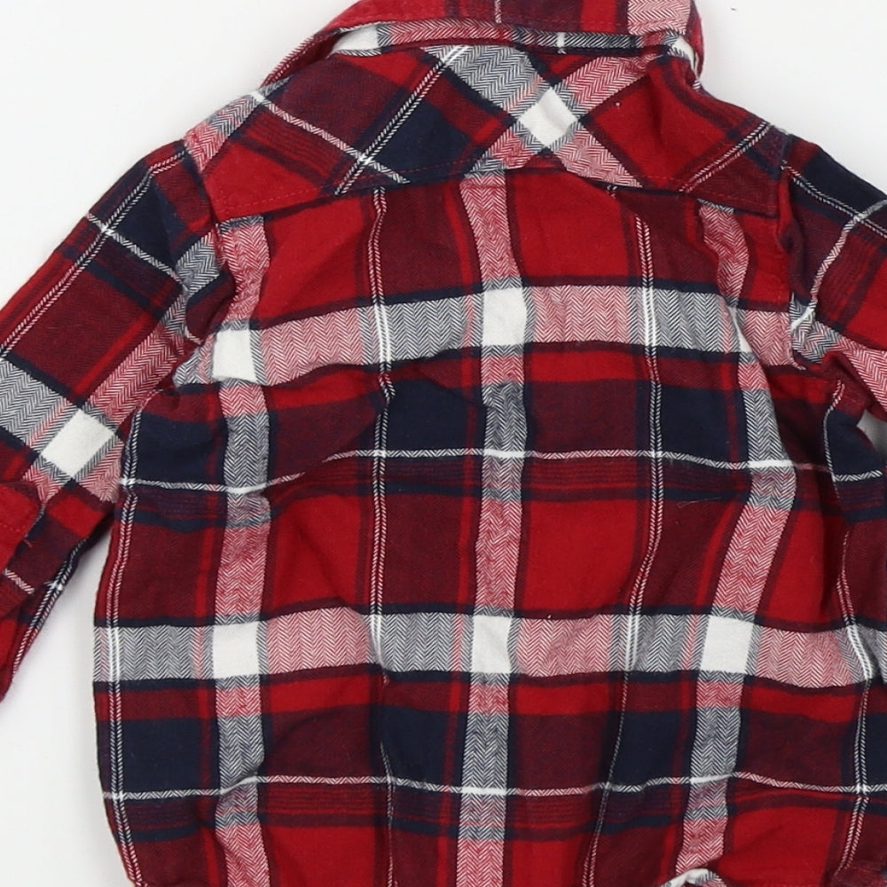 George Boys Purple Check  Basic Button-Up Size 6-9 Months