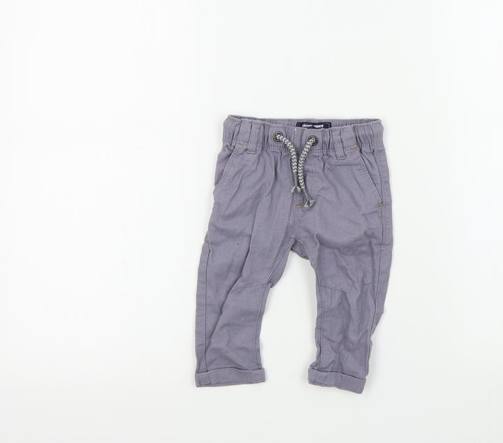 NEXT Boys Grey Colourblock  Jogger Trousers Size 3-6 Months