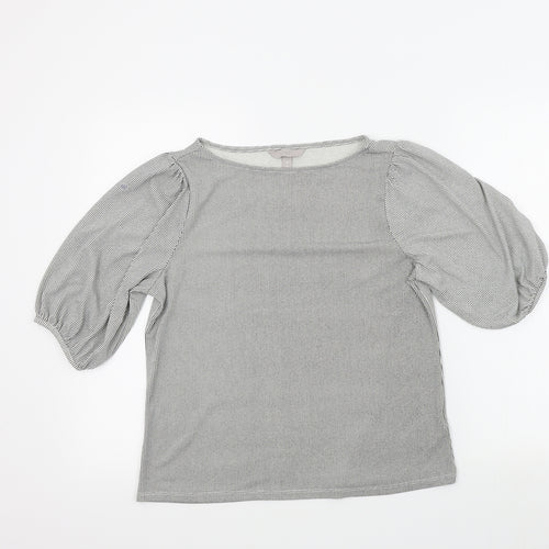 H&M Womens Black Geometric  Basic T-Shirt Size S