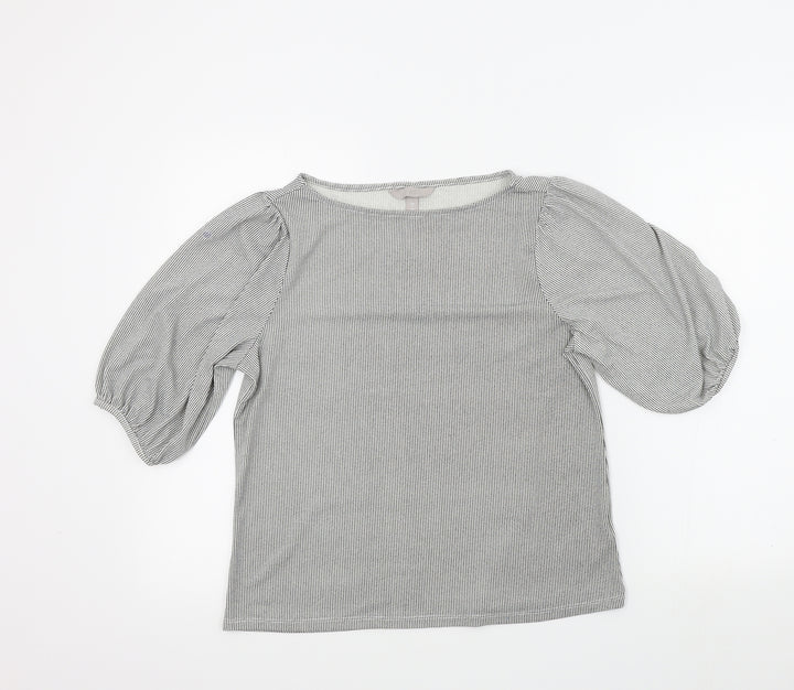 H&M Womens Black Geometric Basic T-Shirt Size S
