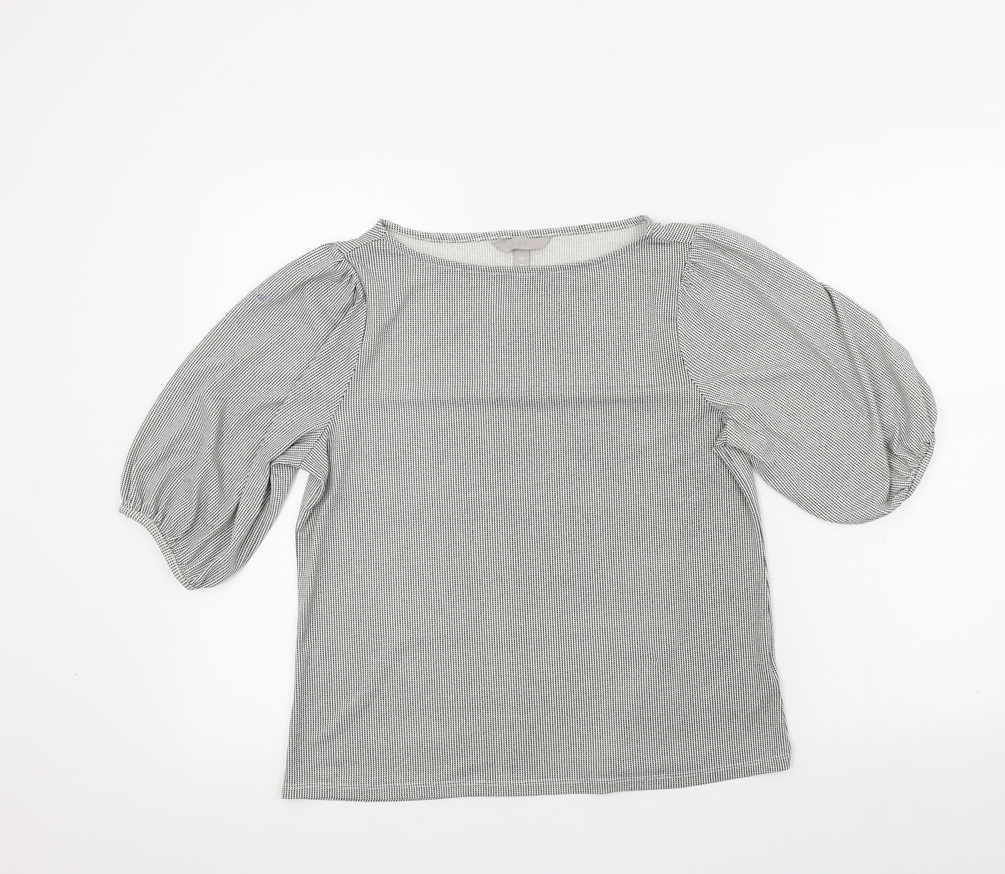 H&M Womens Black Geometric  Basic T-Shirt Size S