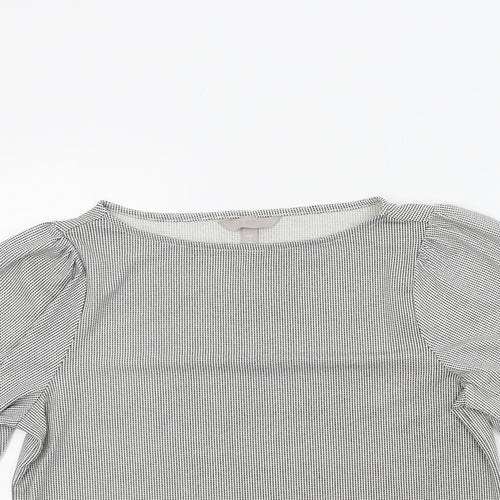 H&M Womens Black Geometric  Basic T-Shirt Size S
