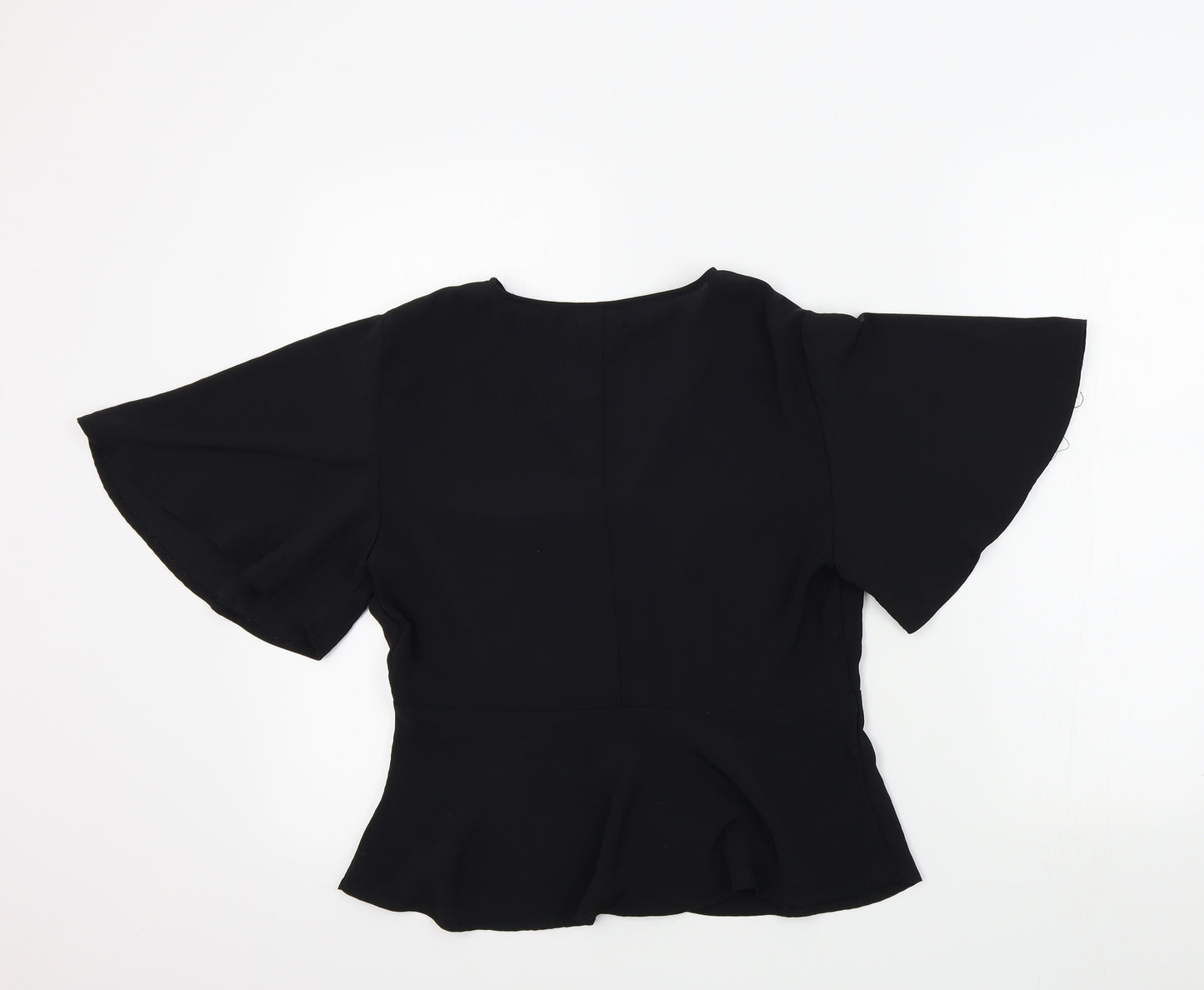 Bershka Womens Black Colourblock  Basic Blouse Size L