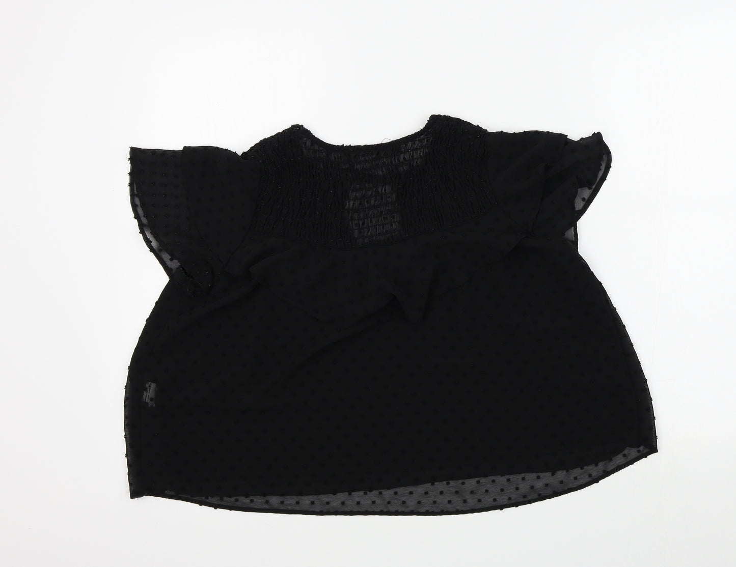 Zara Womens Black Colourblock  Basic Blouse Size S