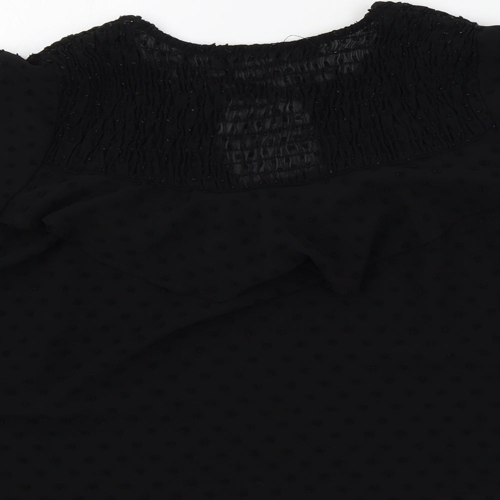 Zara Womens Black Colourblock  Basic Blouse Size S