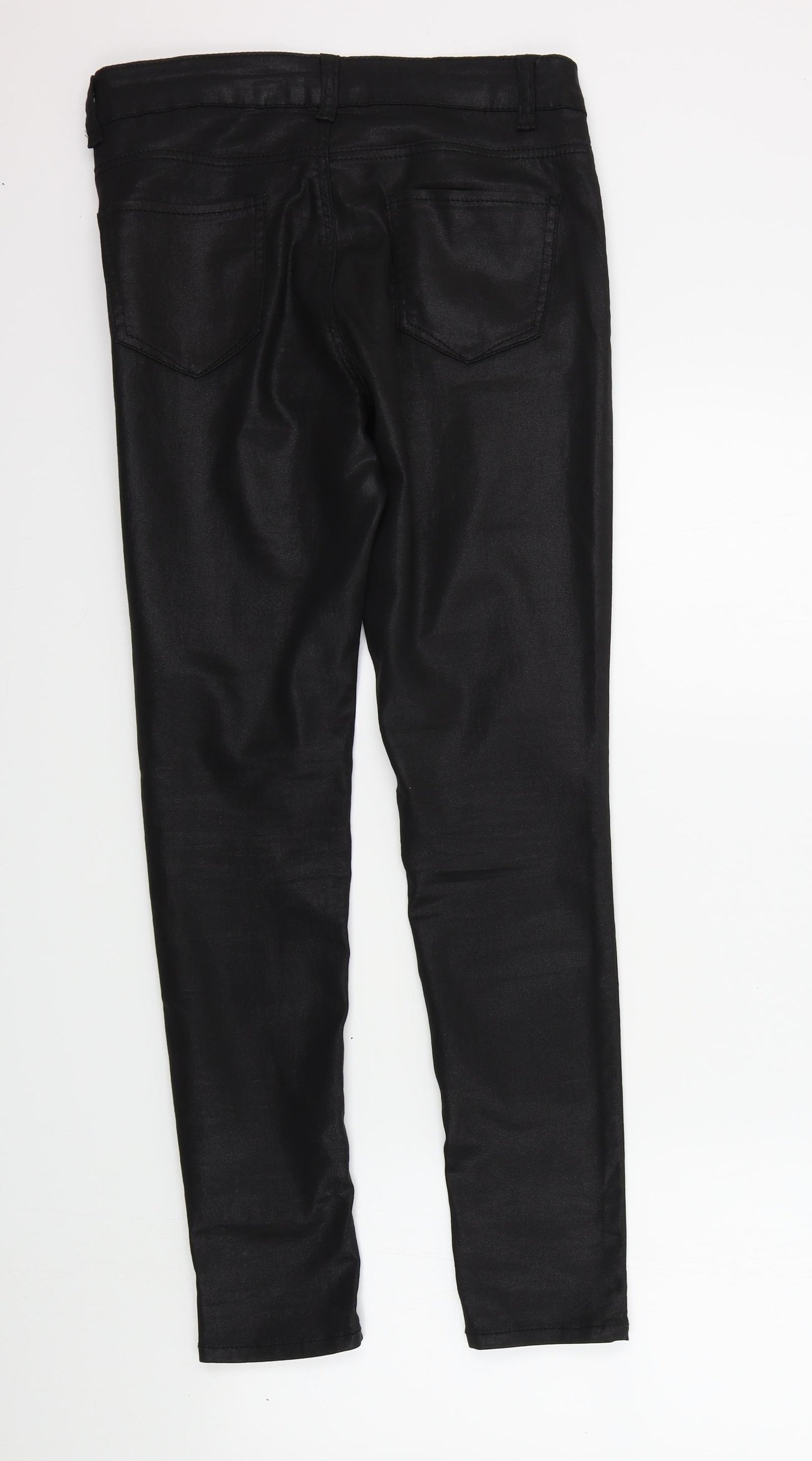 Peacocks Womens Black   Trousers  Size 10 L28 in