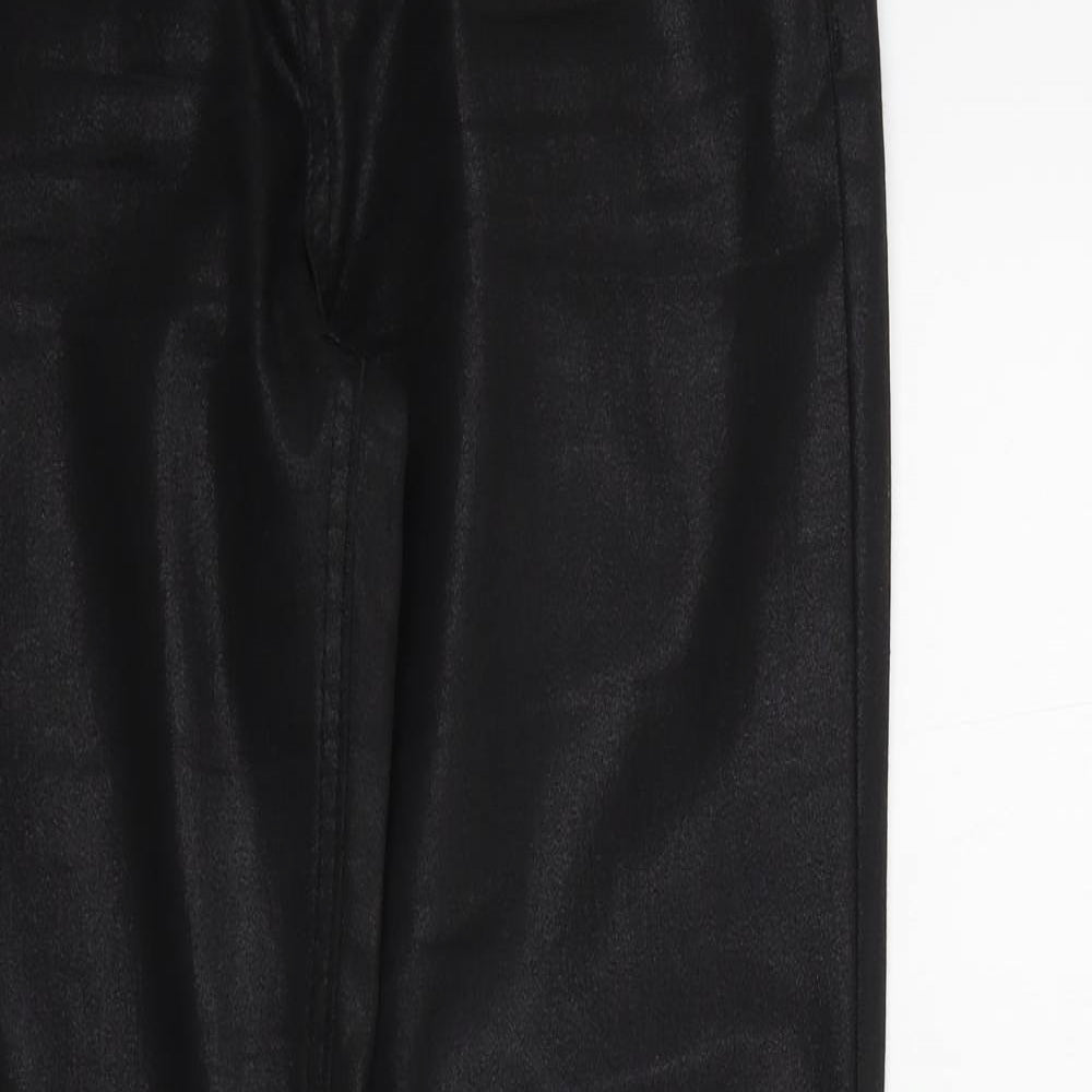 Peacocks Womens Black   Trousers  Size 10 L28 in