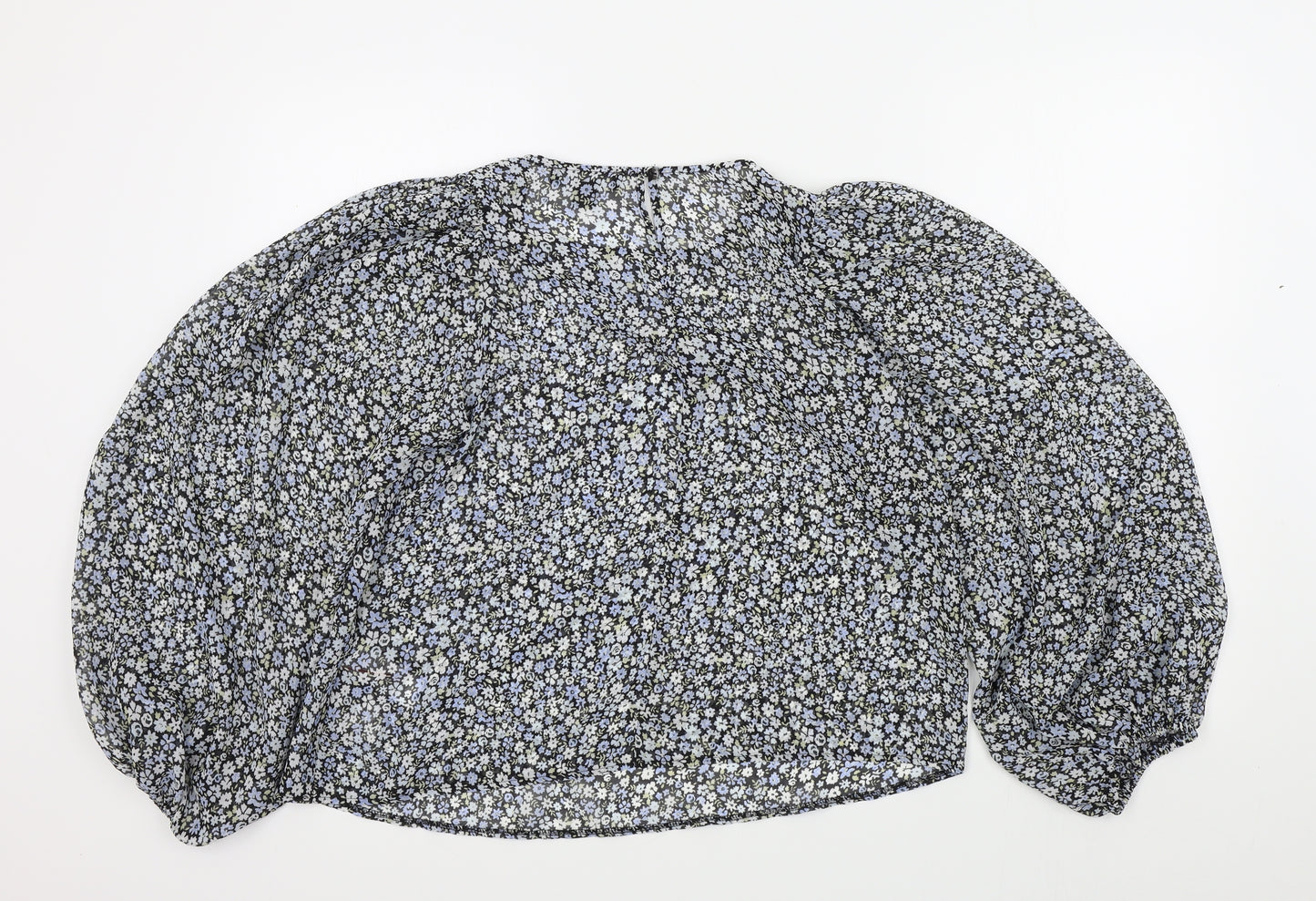 Primark Womens Black Floral  Basic Blouse Size 10