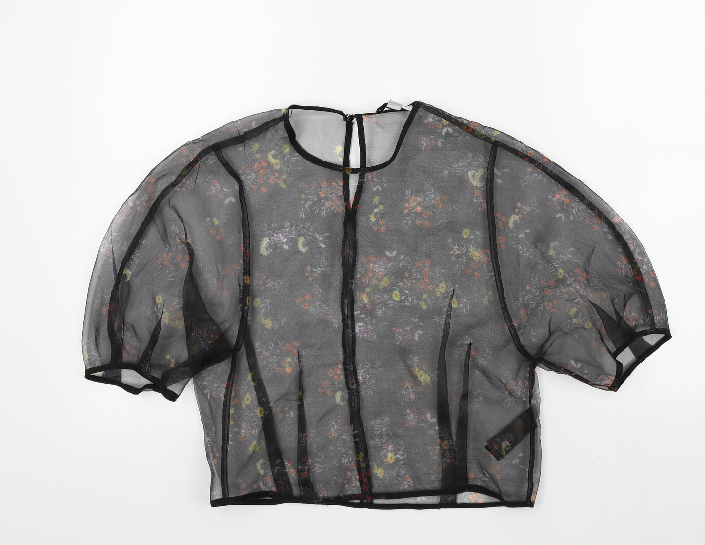 Topshop Womens Beige Floral  Basic Blouse Size 8