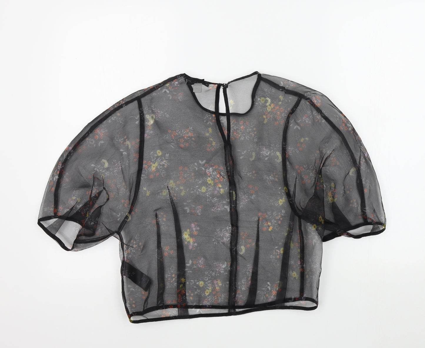 Topshop Womens Beige Floral  Basic Blouse Size 8