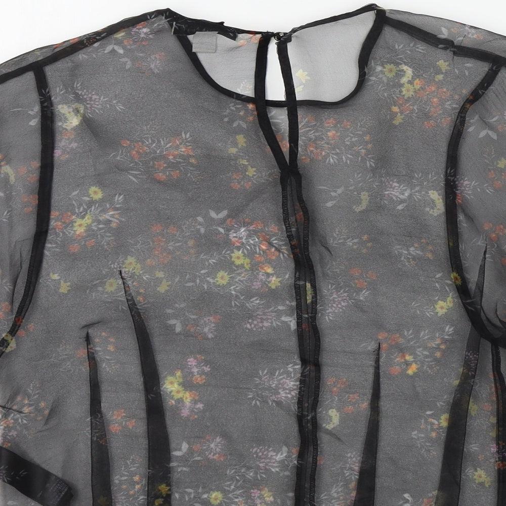 Topshop Womens Beige Floral  Basic Blouse Size 8