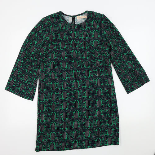Traffic People Womens Green Geometric  A-Line  Size S
