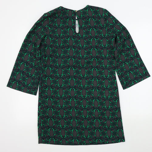 Traffic People Womens Green Geometric  A-Line  Size S