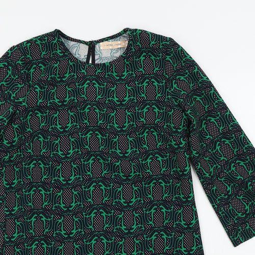 Traffic People Womens Green Geometric  A-Line  Size S