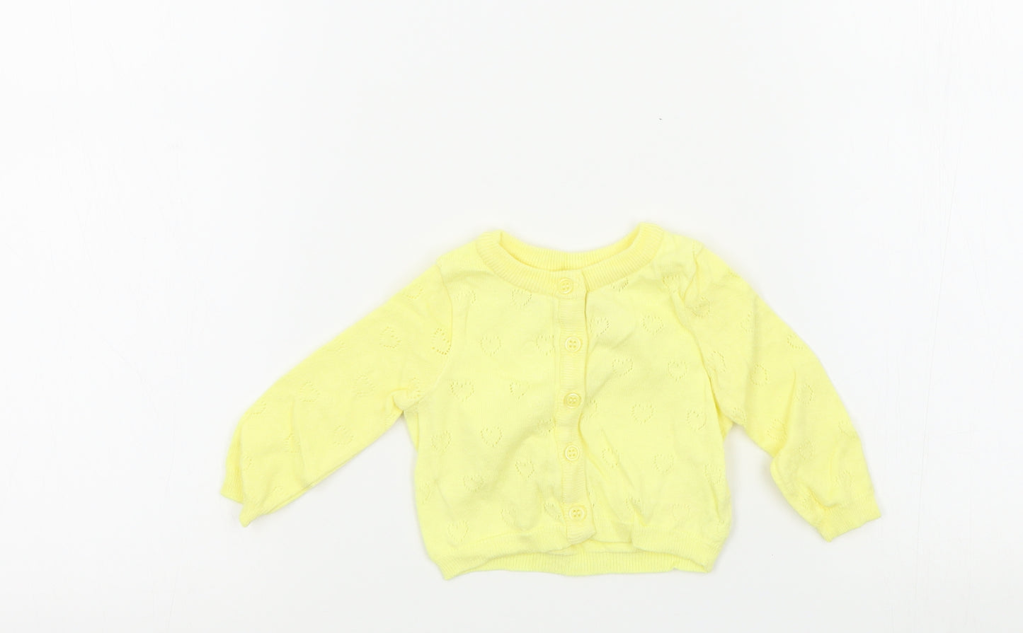 Earlydays Girls Yellow   Cardigan Jumper Size 0-3 Months