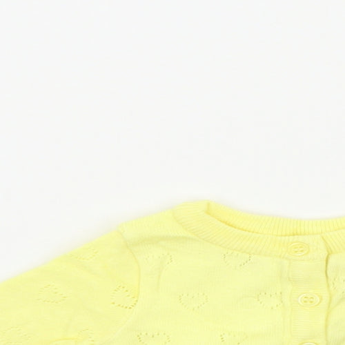 Earlydays Girls Yellow   Cardigan Jumper Size 0-3 Months