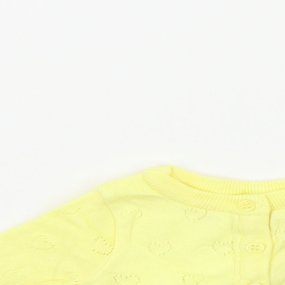 Earlydays Girls Yellow   Cardigan Jumper Size 0-3 Months