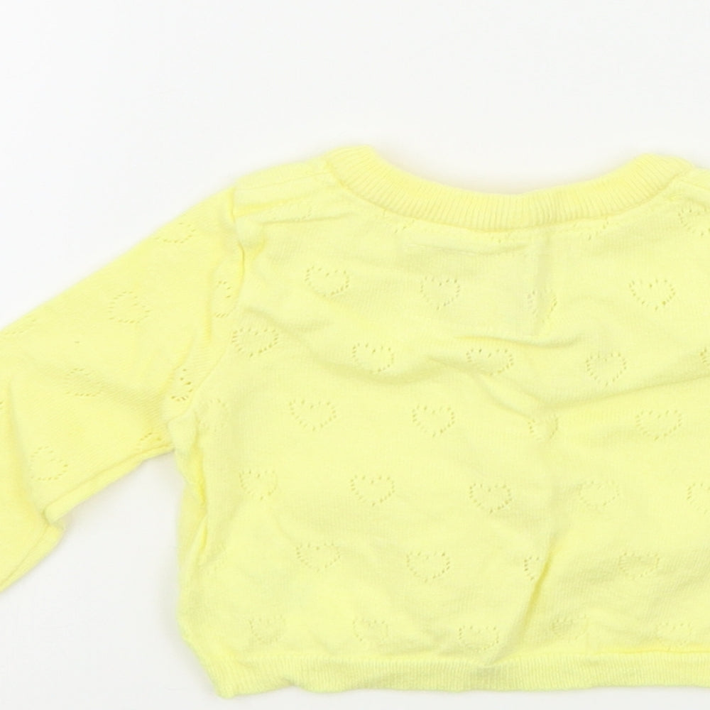 Earlydays Girls Yellow   Cardigan Jumper Size 0-3 Months
