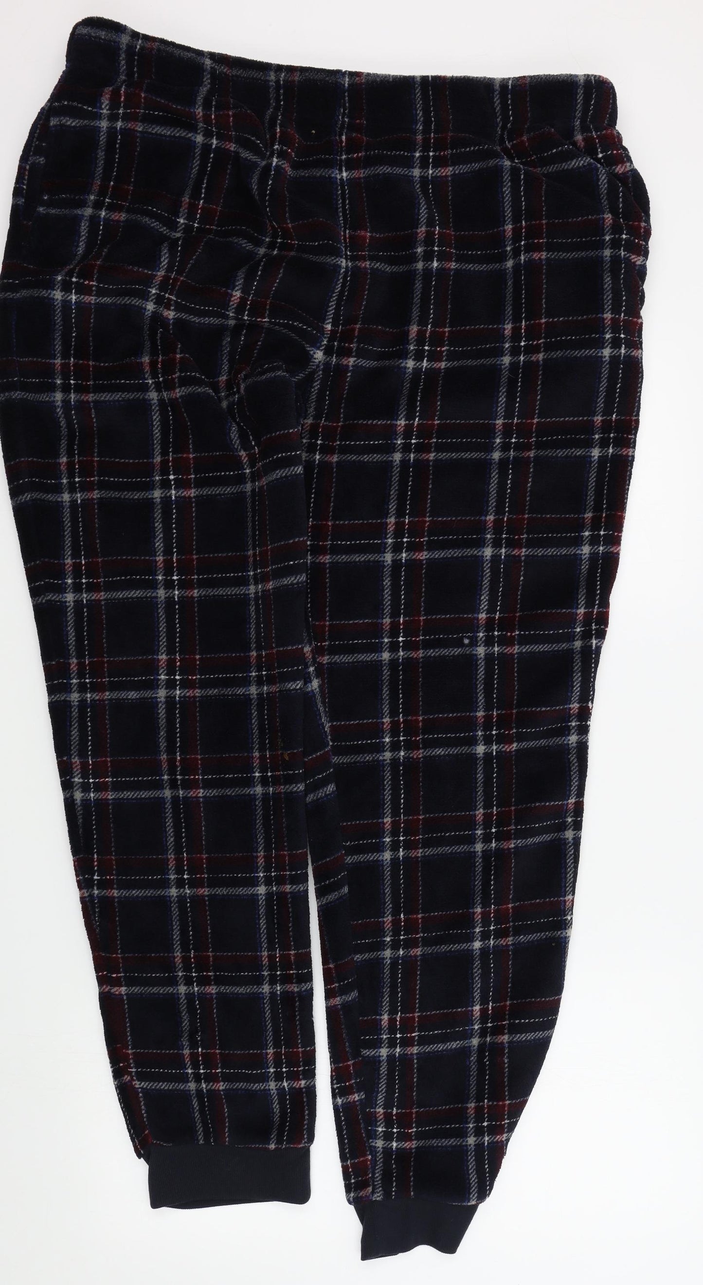 Preworn Mens Blue Check   Pyjama Pants Size 2XL