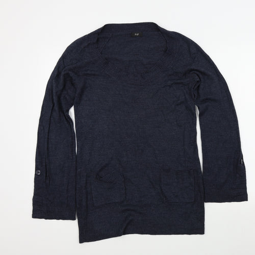 F&F Womens Blue   Pullover Jumper Size 8