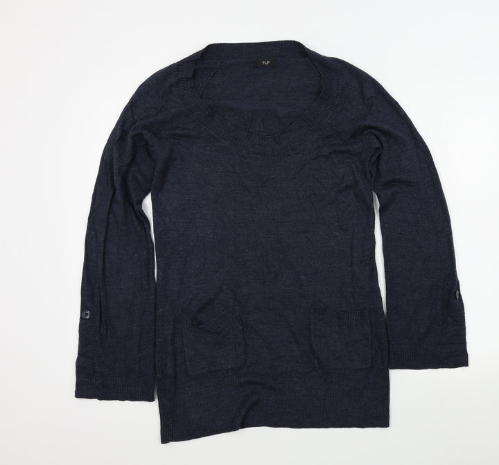 F&F Womens Blue   Pullover Jumper Size 8