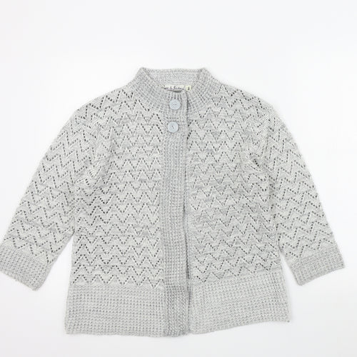 Pure & Natural Womens Grey   Cardigan Jumper Size M