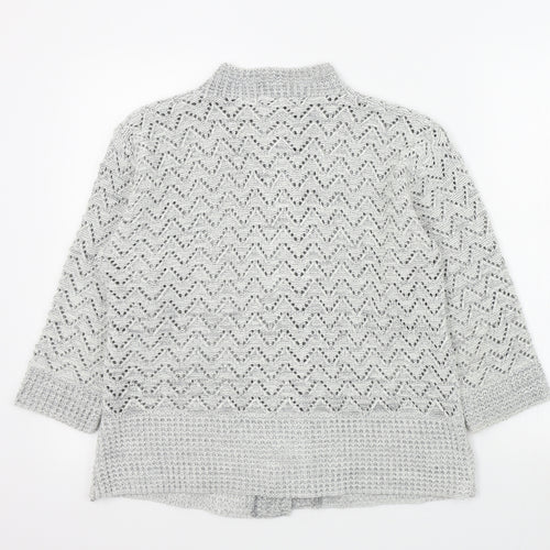 Pure & Natural Womens Grey   Cardigan Jumper Size M
