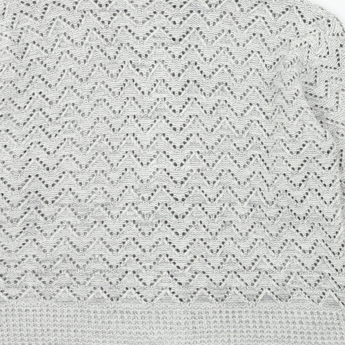 Pure & Natural Womens Grey   Cardigan Jumper Size M