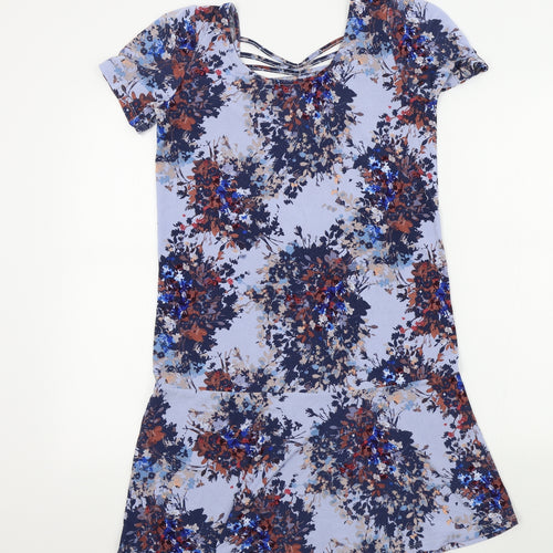 NEXT Womens Blue Floral  A-Line  Size 6